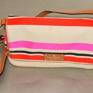 Kate Spade Oak Island Stripe Fynn Canvas purse
